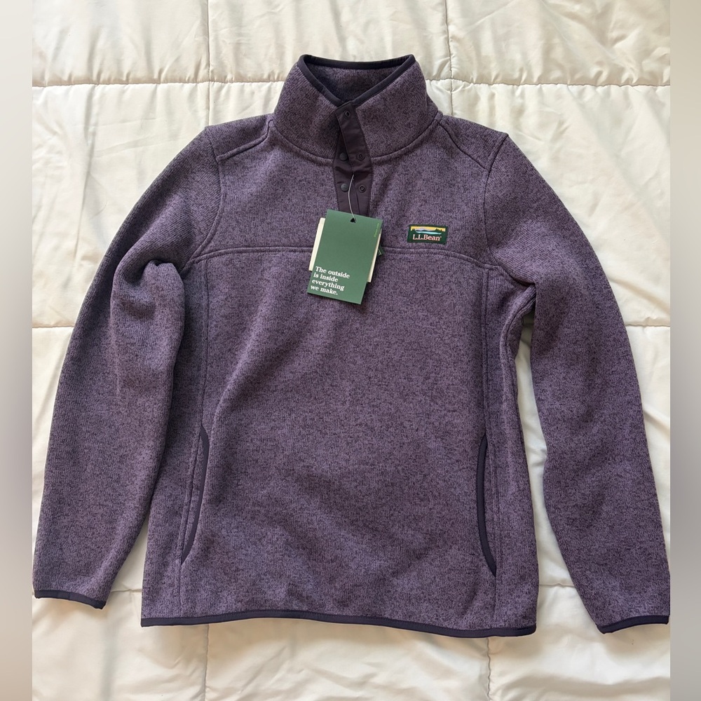 L.L. Bean Mulled Purple Sweater Fleece